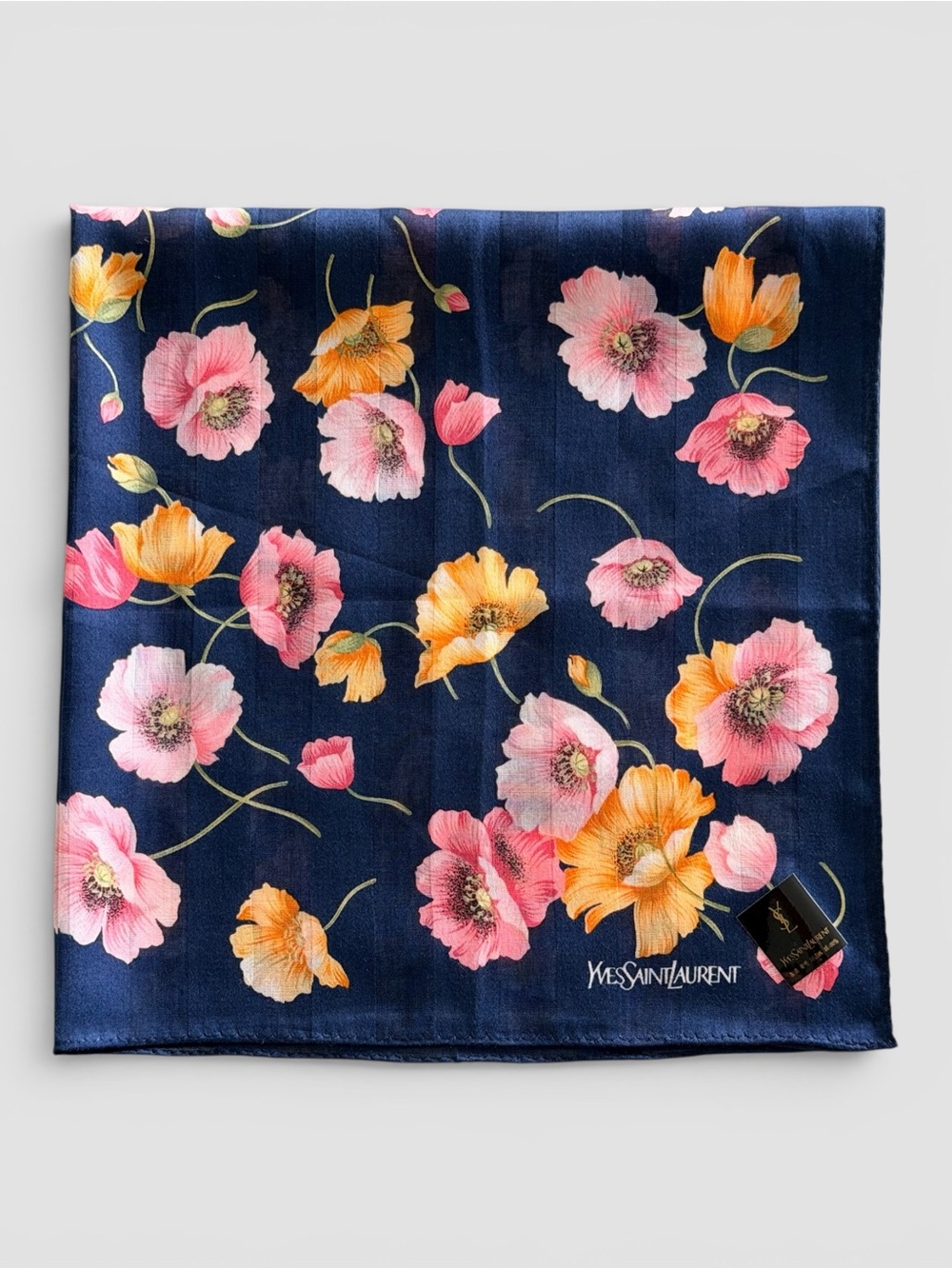 Yves Saint Laurent Cotton Flower Print Neckerchief/Bandana